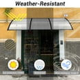 thumbnail image 4 of Yescom 38"X117" Window Awning Door Canopy Polycarbonate Anti-UV30+ Cover Outdoor Rain Snow Protection Patio White Board, 4 of 9