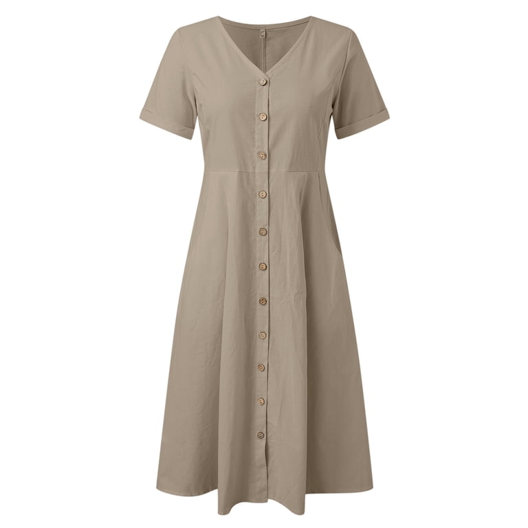 brown dress with pockets Pocket Dress