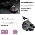 thumbnail image 3 of Cargador de automóvil USB PD y QC3.0 de doble toma de carga con interruptor de voltímetro 12 V / 24 V para motocicletas, UTV, RV, 3 of 5