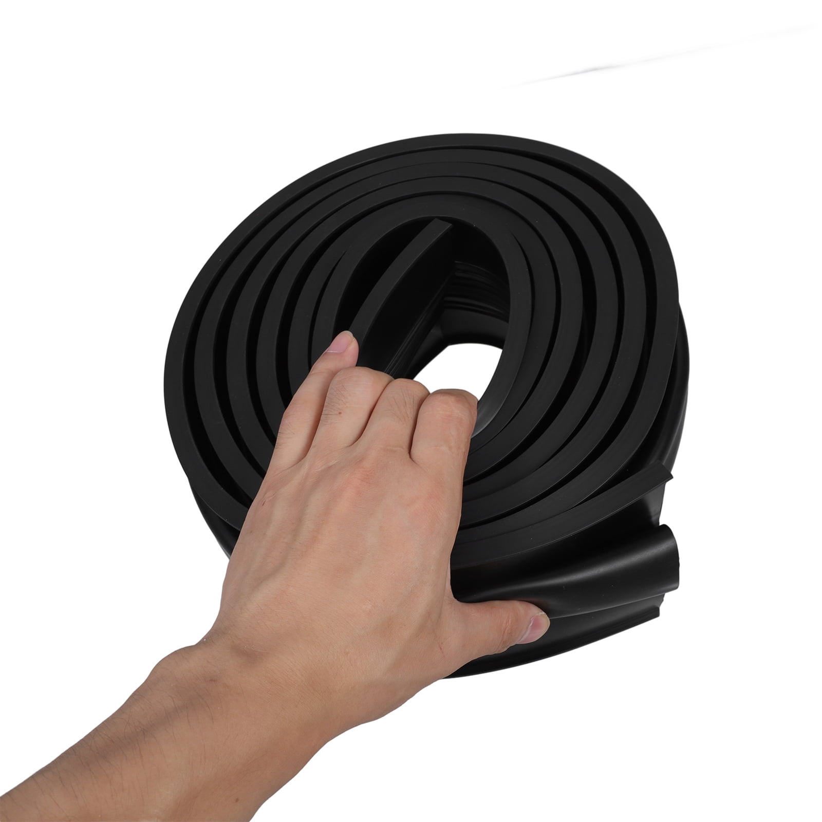 ETHZZLE Universal Fit Black Rubber Garage Door Seal Weatherproof Easy Install