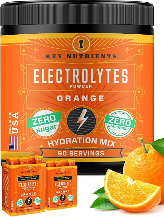 Key Nutrients Electrolytes Powder Tangy Orange Electrolyte Drink Mix