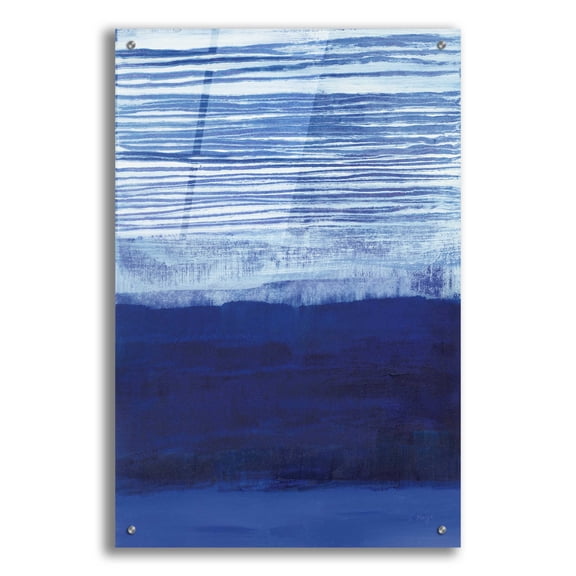 Epic Art 'Blue Haze' by Jo Maye, Acrylic Glass Wall Art, 24"x36"