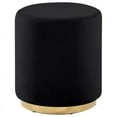 thumbnail image 2 of Home Square Round Velvet Accent Stool in Black & Gold Base - Set of 2, 2 of 3