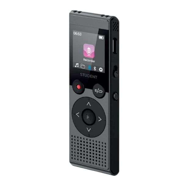 Grabadora de Voz y Reproductor MP3 Samvix Student 128 Kosher para Oficina con Bocina, Soporta Reducción Automática de Ruido (128GB, Gris y Negro)