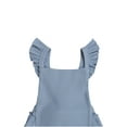 thumbnail image 3 of Xingqing Newborn Baby Girl Ruffle Outfit Summer Sleeveless Backless Ribbed Basic One Piece Romper Bodysuit Jumpsuit, 3 of 7
