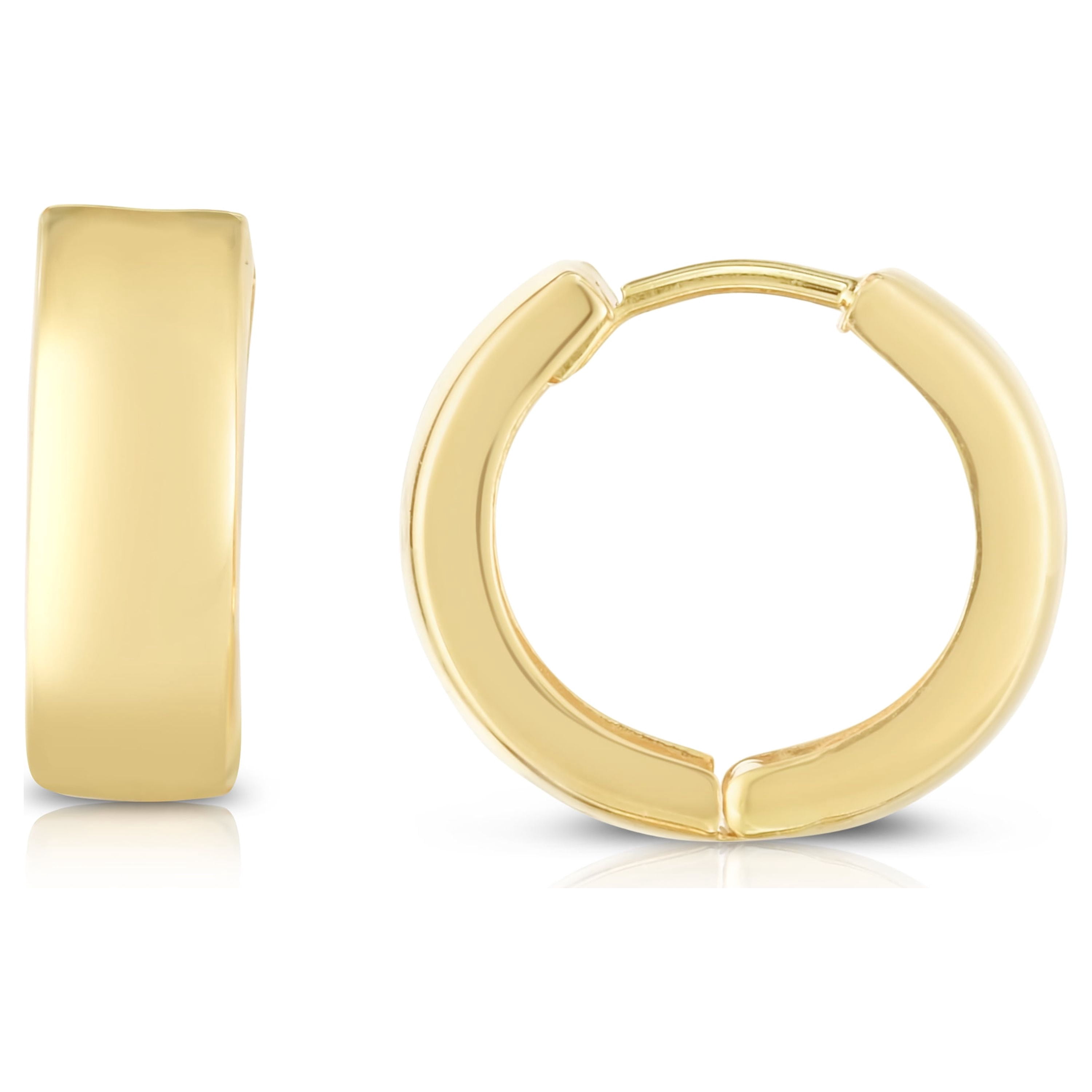 Brilliance 14KT Yellow Gold High Polished Huggies Earrings for Adults
