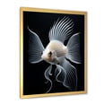thumbnail image 2 of Designart "Black and White Minimalist Butterfly Fish II" Animals Framed Wall Art - Modern White Butterfly Fish Bedroom Framed Canvas Wall Art, 2 of 6