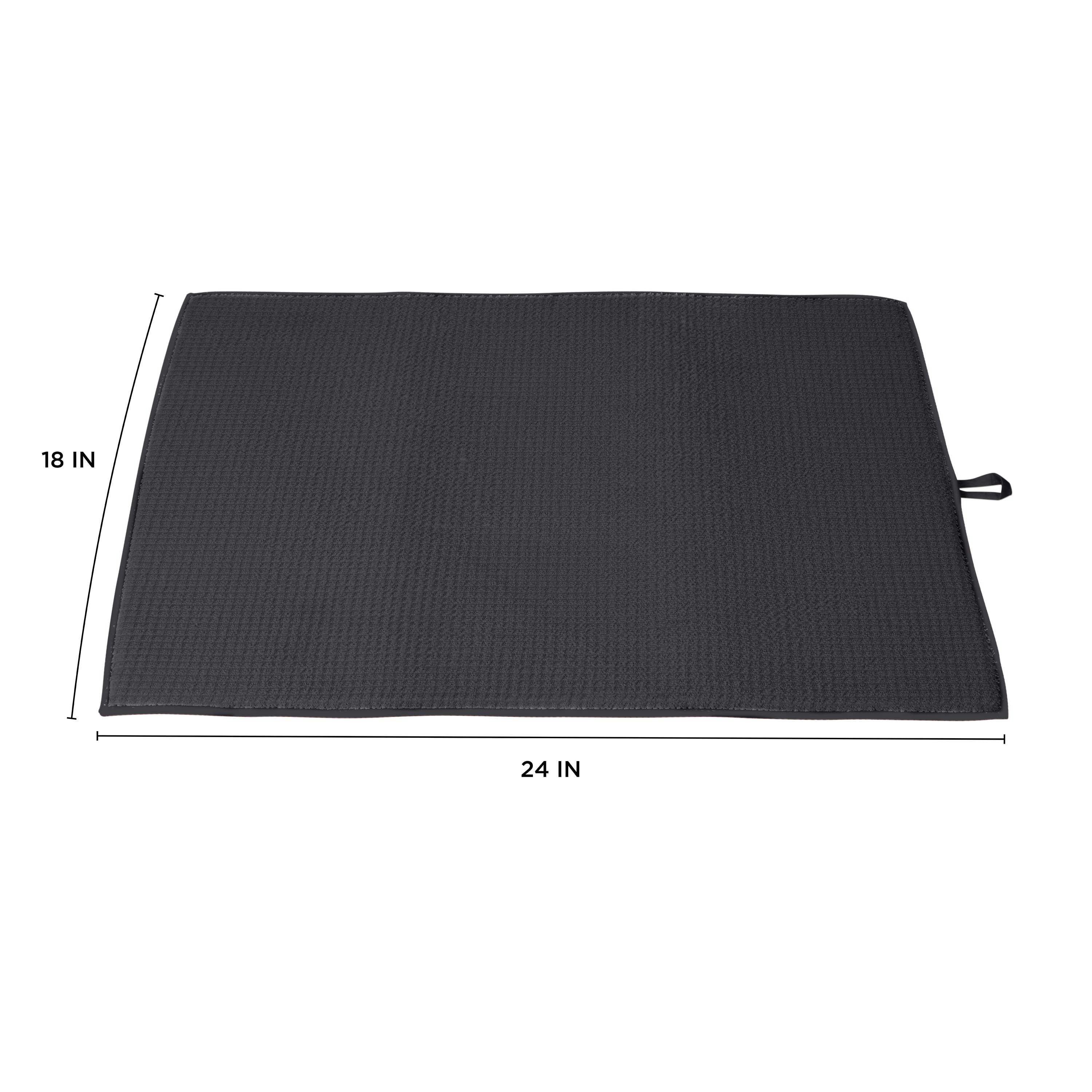 Kitchen Details 2 pack Jumbo Drying Mats in Charcoal