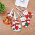thumbnail image 5 of Bolsa para cubiertos Servilletero navideño Porta cubiertos Lindo muñeco de nieve Porta cubiertos navideños Decoraciones de mesa Adecuado para Navidad, Día de San Valentín, Navidad, 5 of 5