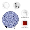 thumbnail image 4 of Zufioo Blue And White Flowers Print Bone China Decorative Plate, Ceramic Dinner Plate with Stand Ceramic Decoration Homewares-8in, 4 of 6