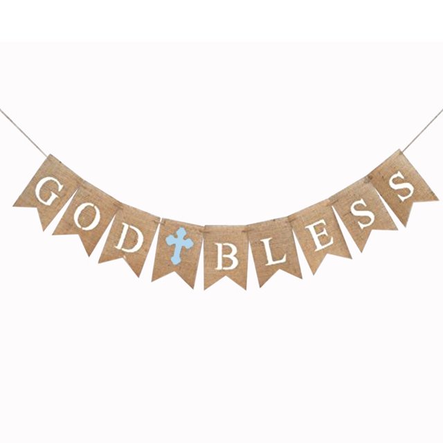 Baptism Decorations Delicate Religious Banner Adornment Flag Decoration Outdoor Hanging Banners for Scene Layout Decorating Use Blue