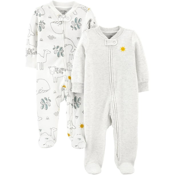 Pijama para bebé Simple Joys de 2 vías con cremallera térmica Sleep Play
