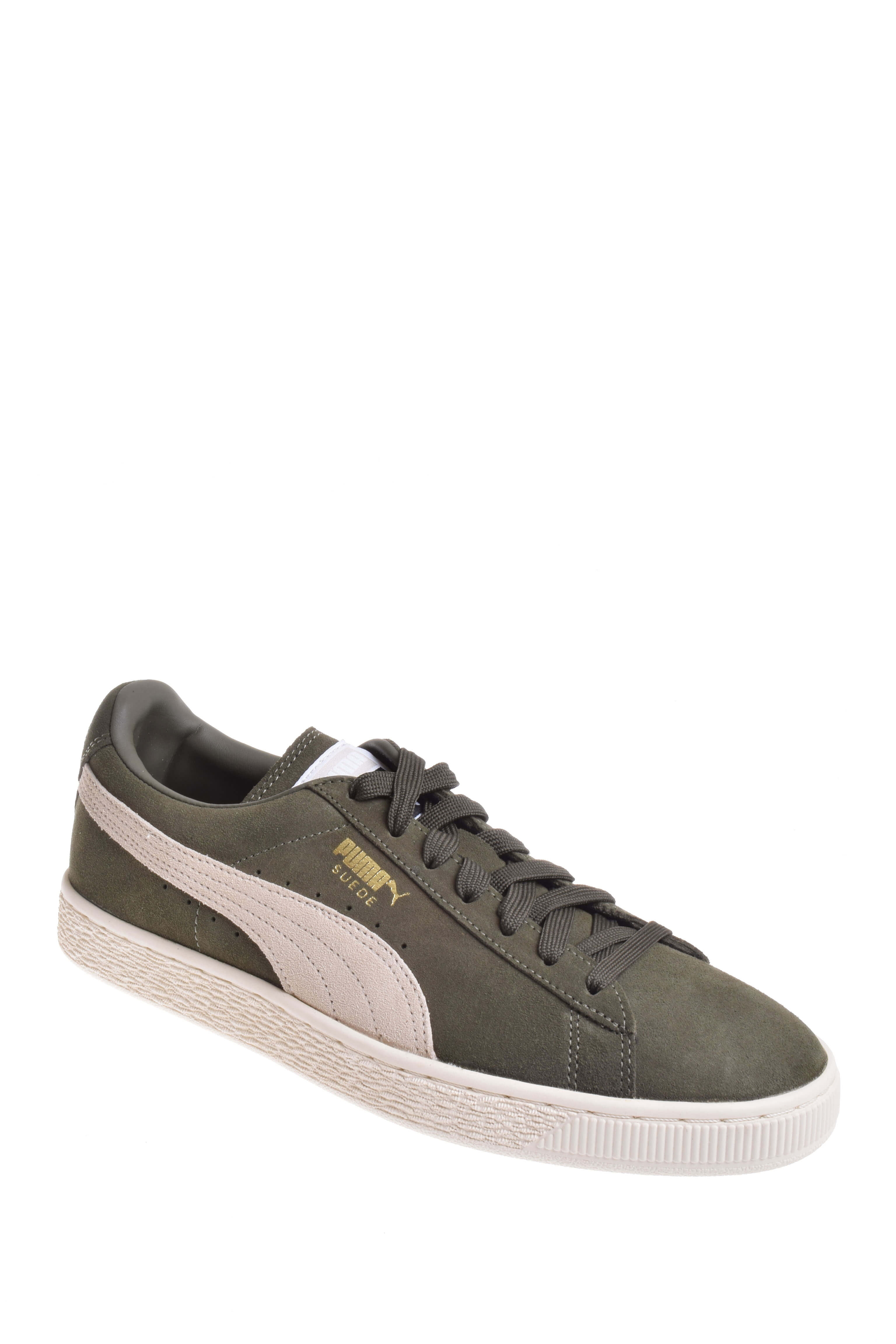 olive green puma sneakers