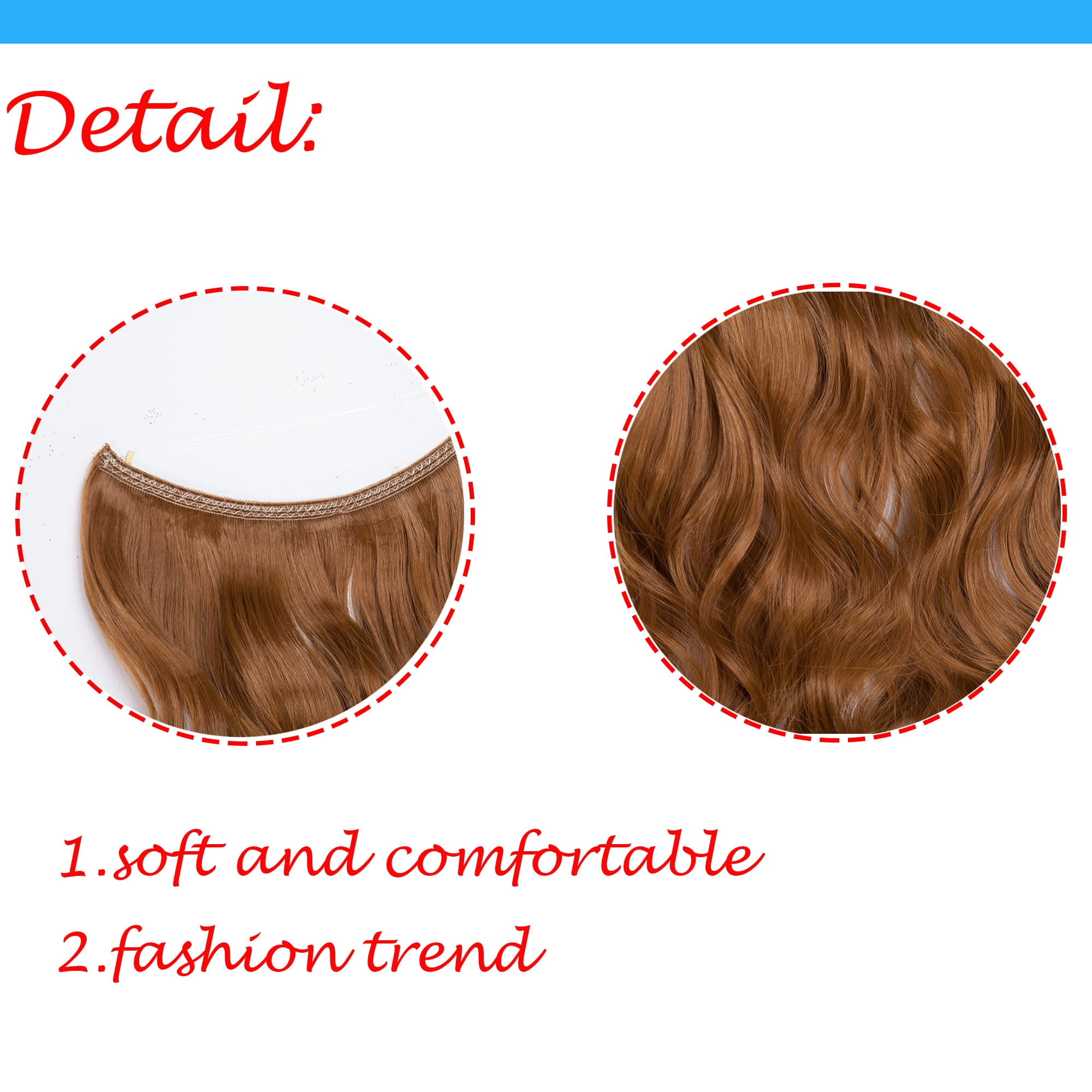 S Noilite 20 Inches Invisible Wire No Clips In Hair Extensions Miracle Secret Fish Line Hairpieces Silky Straight Synthetic Hair Coffee Brown Light Auburn 20 Straight Walmart Com Walmart Com - candy apple red hair extensions roblox