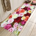 thumbnail image 2 of ZOUSSIQI Decorative Rose Flower Pattern Carpet Floor Non Slip Mat For Living Room Bedroom(#4) JU316-109308, 2 of 7