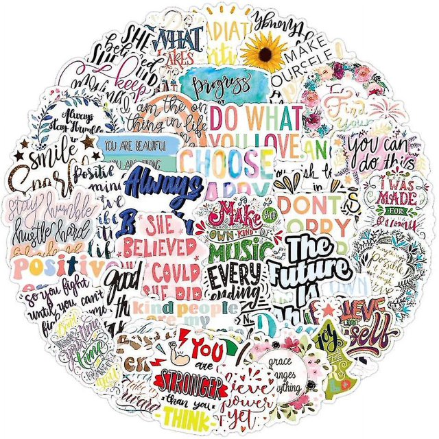 Juego de 50 pegatinas inspiradoras YONGSHENG pegatinas de vinilo impermeables