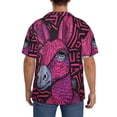 thumbnail image 3 of Pofeuu ink Donkey Pop Art Print Mens Casual Short Sleeve Shirts Beach Summer Spread Collar Pocket Tops Men's Casual Short-sleeved Shirt-Large, 3 of 5