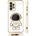 thumbnail image 5 of for Samsung Galaxy A53 5G Case Astronaut Plating Electroplate Luxury Elegant Case Camera Protector Kickstand Shockproof Protective Corner Back Cover Galaxy A53 5G Case -White, 5 of 10