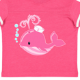 thumbnail image 4 of Inktastic Cute Pink Whale in Nautical Hat Boys or Girls Toddler T-Shirt, 4 of 5