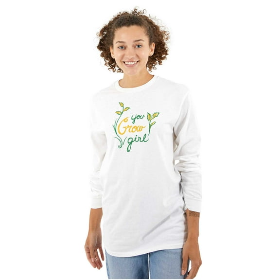 You Grow Girl Home Gardening Hobby Women's Long Sleeve T Shirt Brisco Brands S