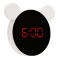 thumbnail image 1 of Reloj Despertador Digital Con Espejos De Reloj Reloj De Espejo LED De Forma De Oreja Linda Con Forma De Espejo LED Con Modo De Noche De Repetición Para Niños Dormitorio En, 1 of 7