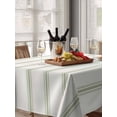 thumbnail image 6 of Sage Green Striped Table Cloth, Rustic Green Stripe Modern Art Beige Waterproof Tablecloth for Rectangle Tables, Reusable Washable Fabric Table Cover for Restaurant Kitchen Dining Tables 60"x102", 6 of 6