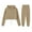 Khaki 2XL, variant on 2 Pcs/Set Women Top Pants Set Hooded Long Sleeve Drawstring Hem Hoodie Stretchy High Waist Ankle-banded Trousers Sport Fitness Tracksuit