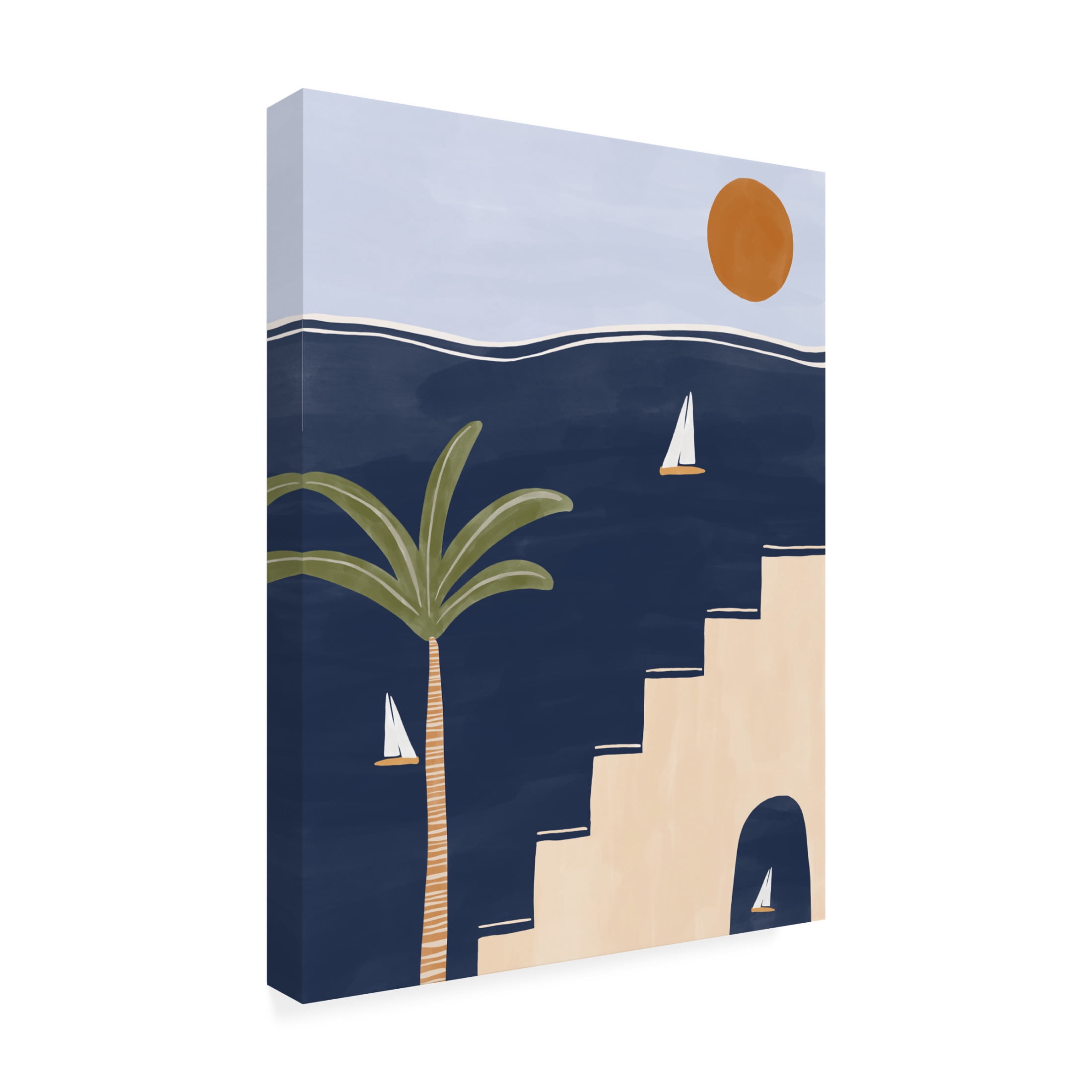 Trademark Fine Art Ivy Green Illustrations Sailboats Canvas Wall Art