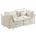 thumbnail image 2 of Timbernest 75" Cloud Couch, Oversized Modular Sectional Sofa Boneless Loveseat for Living Room, No Assembly, White, 2 of 6