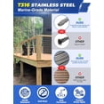 thumbnail image 3 of 1/8 Wire Rope Kit, 50ft Sun Wire for Triangle/Rectangle Sun Shade Sails Hardware Kit, with Clamps, Crimping Loops, Thimbles for Outdoor Garden Patio, 3 of 8