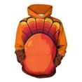 thumbnail image 2 of Craaazy Thanksgiving Hoodies for Women and Men Funny Turkey Prints Sweatshirt Womens Shirts with Pockets Gifts for Women, 2 of 7