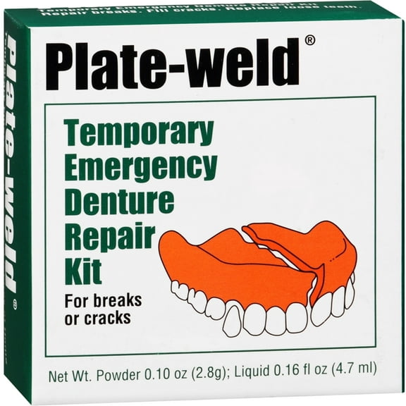 Plate Weld Temporary Emergency Denture Repair Kit, 1 each