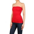 thumbnail image 2 of Women's Plain Stretch Seamless Strapless Layer Bandeau Tube Top, 2 of 4