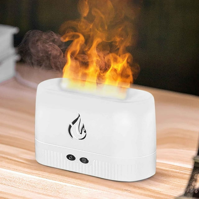 Xihbxyly Difusor de Aroma de Llama, Efecto de Llama Realista, Intensidad Ajustable, Funcionamiento Ultrasilencioso, Apagado Automático de Seguridad, Relajación y Alivio Del Estrés, Ideal para Yoga En