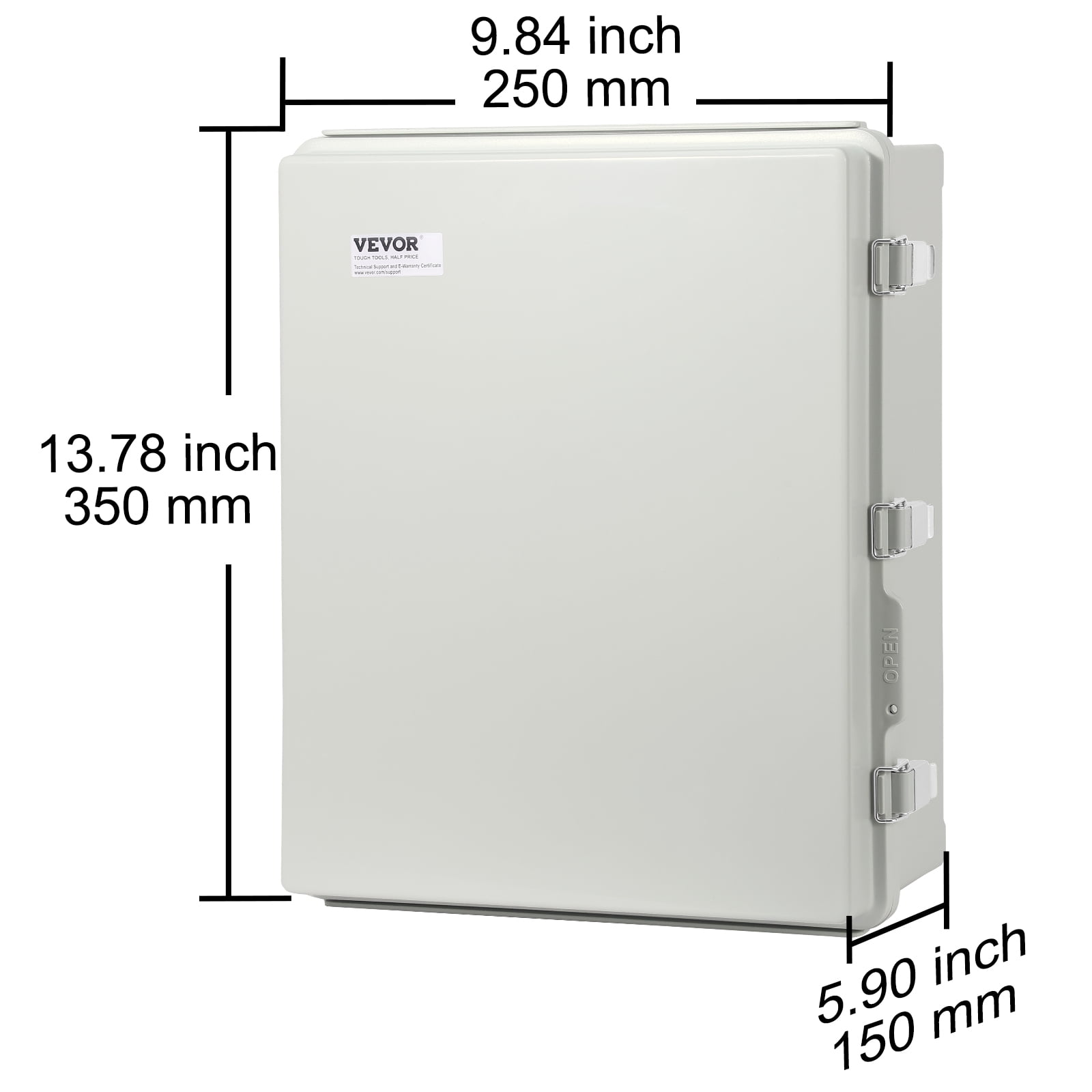 KFFKFF 13.78x9.84x5.90 in Outdoor Junction Box ABS Plastic Electrical Enclosure