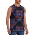 thumbnail image 2 of Bingfone Paisley And Owls Pattern Men's Tank Tops Workout Sleeveless Tee Shirts Running Beach Tanks for Men-3X-Large, 2 of 4