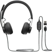 Logitech Zone Wired Noise Cancelling USB-C Headset with USB-A Adapter, Graphite