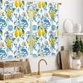 thumbnail image 4 of Blue Lemon Kitchen Curtains Summer Fruit Flower Bathroom Curtains Window Treatment Drapes Tier Floral Nature Leaves Cafe Small Bedroom Short French Door Curtains 2 Panels 27.5x39 Inch, 4 of 6
