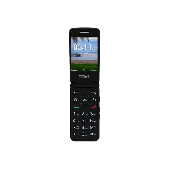 Alcatel MYFLIP A405DL - 4G feature phone - RAM 512 MB - microSD slot - LCD display - 320 x 240 pixels - rear camera 2 MP - TracFone