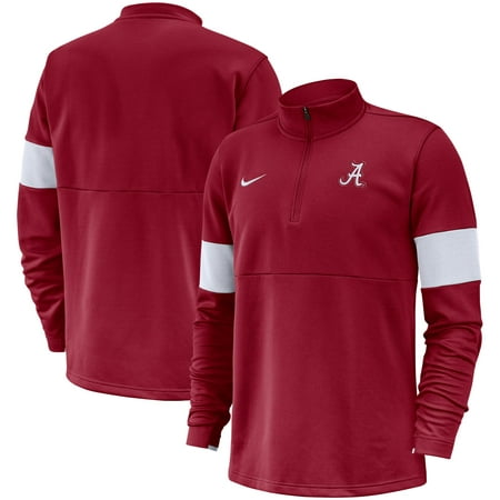 Alabama Crimson Tide Nike 2019 Coaches Sideline Performance Half-Zip Pullover Jacket -