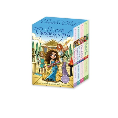 Goddess Girls Books #1-4 (Charm Bracelet Inside!) : Athena the Brain; Persephone the Phony; Aphrodite the Beauty; Artemis the Brave