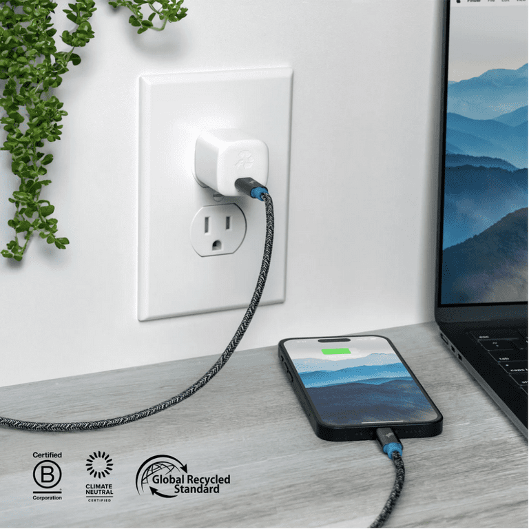 Nimble Wally SubNano USB-C Charger Block, 20W Fast Charging Power Adapter, Type C Charging Block for iPhone 16 15 14 13 12 11 Pro Max Plus XS/XR/X Samsung Galaxy S25 Pixel iPad Watch Series 8/7 Table