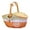 Green, variant on Greyghost Wicker Picnic Basket with Wooden Lids, Picnic Hamper with Handle and Washable Liner, for Camping, Valentine Day, Birthday Party