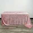 thumbnail image 2 of 90 x 156 Inch Rectangular Crushed Velvet Tablecloth for 8 ft. Rectangular Tables Wedding, Party, Dining, Banquet and Events - Dusty Rose, 2 of 5