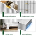 thumbnail image 6 of FANRAL Fluted Nightstand with Charging Station,Modern Bedside Table with Drawers,Wood End Table Small Dresser for Bedroom Living Room,White Night Stand, 6 of 7