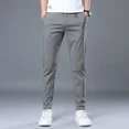thumbnail image 2 of Pantalones de traje para hombre de talla grande y enfriamiento, pantalones grises de seda de hielo para hombre, ropa de trabajo clásica china de lujo para hombre, ropa de primavera barata, 2 of 5