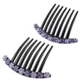 thumbnail image 1 of 2 peines laterales para el pelo con 7 dientes, peines florales con diamantes de imitación, horquillas decorativas para el pelo, accesorios para mujeres (2 estilos), 1 of 5
