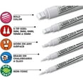 thumbnail image 5 of Kassa White 5 Pack Liquid Chalkboard Markers: Erasable Blackboard, Washable Paint Reversible Dual Tip, 5 of 8