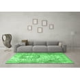 thumbnail image 3 of Ahgly Company Indoor Square Medallion Emerald Green Traditional Area Rugs, 4' Square, 3 of 4