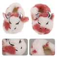thumbnail image 3 of 1 par de pantuflas peludas de vaca para niñas pequeñas, suaves y cálidas, para interiores Adorables pantuflas de casa con dibujos animados para niñas pequeñas, calzado cómodo y acogedor para bebés, 3 of 7